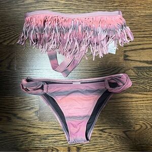 L*Space Pink Fringe Bikini